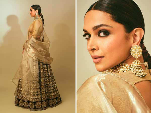 Mom-to-be Deepika Padukone exudes royalty in a golden-silver lehenga. See pics: