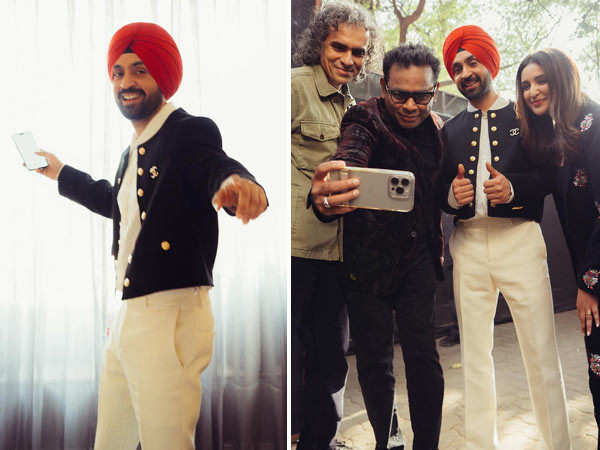 In Pics: Diljit Dosanjh with his Chamkila cast and director at the teaser Launch